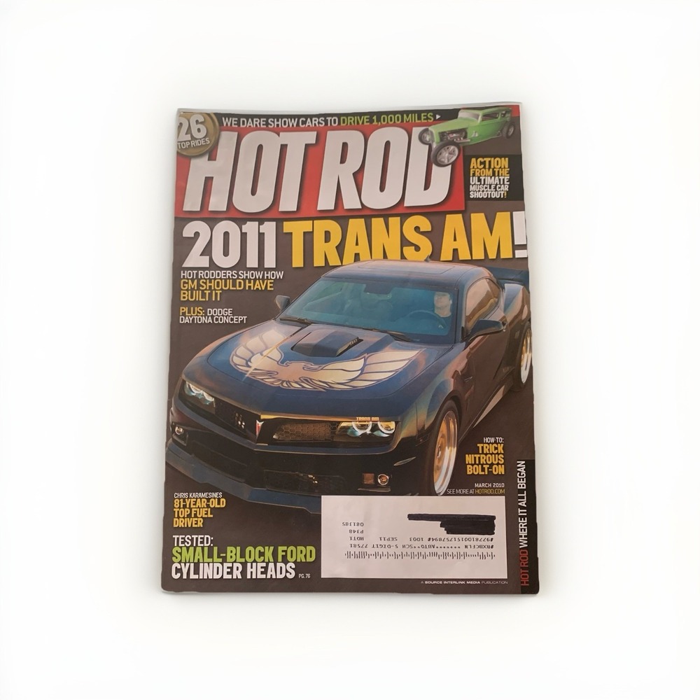 Hot Rod Magazine March 2010 2011 Trans am TFS Ford Heads Pit Stop Test And Tune
